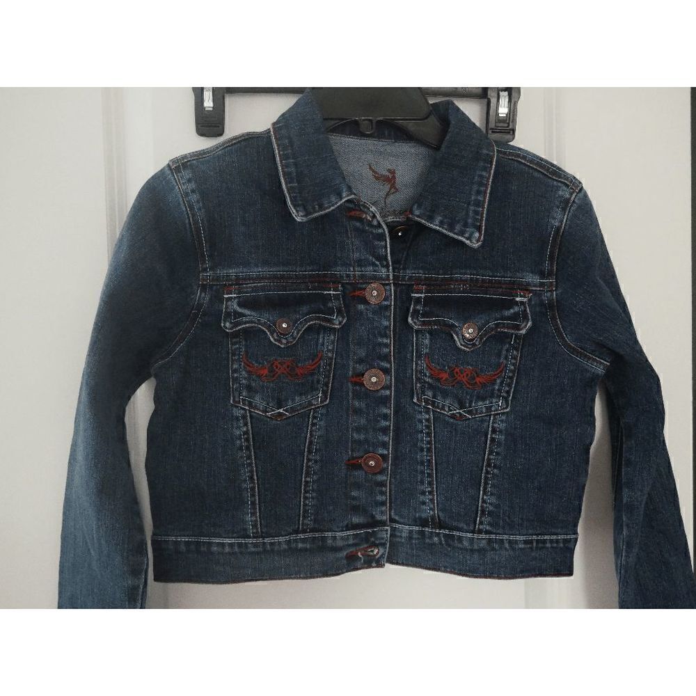 Pricxy Crop Long Sleeve Denim Jacket S